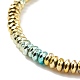 Bracelet de cheville extensible en perles d'hématite synthétique pour femme AJEW-AN00496-4