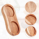 Vassoio macina sale e pepe in legno a 2 fessura WOOD-WH0030-31-4