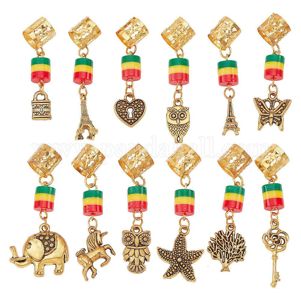 Wholesale CRASPIRE 12 Style Loc Dreadlocks Braid Coil Cuffs Braiding