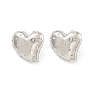 Серьга-гвоздик из латуни с микропаве из кубического циркония EJEW-C102-08P-01