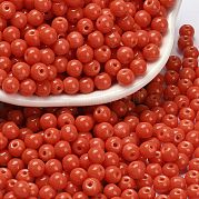Непрозрачные цветные стеклянные бусины SEED-C001-02B-12