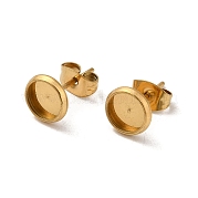 Плоские круглые серьги-гвоздики из нержавеющей стали 304 STAS-I323-12mm-G02