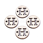 Необработанные соединители звеньев из натурального тополя WOOD-S045-140A-01H