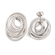 Серьги-гвоздики из нержавеющей стали 304 EJEW-G395-07P