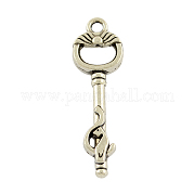Тибетском стиле сплава Skeleton Key подвески TIBEP-20586-AS-LF