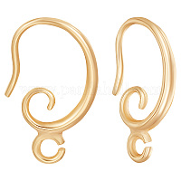 Superfindings 36 pz 3 stili ganci per orecchini in ottone placcato oro 18k  forma a v filo