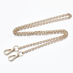 Correas de cadenas de bolsa, cadenas de eslabones de cable de hierro, con anillo de puerta de aleación de resorte, para accesorios de reemplazo de bolsas, la luz de oro, 1180x7mm