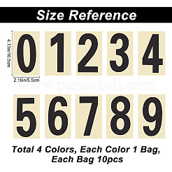 4 комплект двухцветных самоклеящихся светоотражающих наклеек из ПВХ для почтовых ящиков DIY-CN0002-26