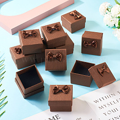 Квадратные картонные бумажные подарочные коробки для хранения колец CON-TAC0001-17D