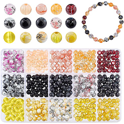 450 шт. 15-х видов стеклянных бусин для вытяжки&nbsp;DGLA-PH0001-11