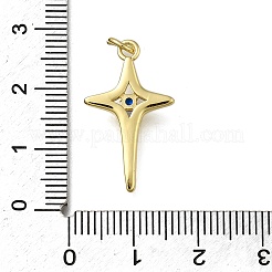 Латунные микропаве прозрачные подвески с фианитом ZIRC-I070-020G