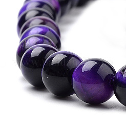 Природных тигровый глаз бисер нитей&nbsp;G-S259-03A-8mm