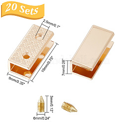 20 комплект защитных уголков для сумок из цинкового сплава FIND-UN0002-63LG