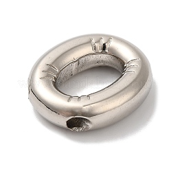 変色しない304ステンレススチールペンダント  レターチャーム  アルファベットのO  19x16.5x5mm  穴：3x2mm&nbsp;STAS-Z063-01P-O