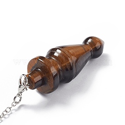 Природные маятники с заостренным кончиком тигрового глаза&nbsp;AJEW-B020-03P-03