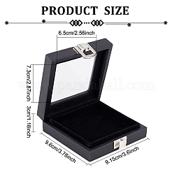 Scatola organizer per gioielli in similpelle&nbsp;CON-WH0087-76
