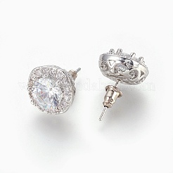 Aretes de circonio cúbico&nbsp;X-EJEW-P167-07P