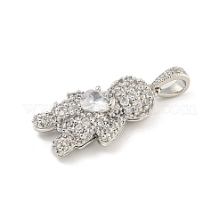 Подвески из латуни с покрытием из прозрачного кубического циркония KK-P277-38P-01