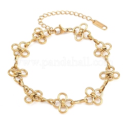 Bracciali a catena in acciaio inossidabile 304 per donna&nbsp;BJEW-A161-01B-G