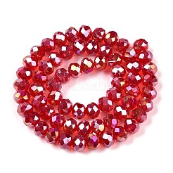 Стеклянные бусины с гальваническим покрытием &nbsp;EGLA-A044-T8mm-B01