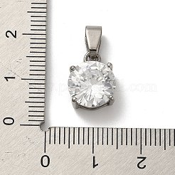 Нержавеющая сталь 304 с подвесками из прозрачного кубического циркония&nbsp;STAS-G348-06P