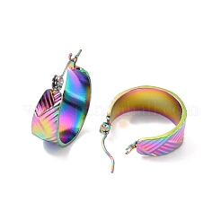 Ионное покрытие (ip) 304 нержавеющая сталь толстые серьги-кольца для женщин&nbsp;EJEW-P198-04MC