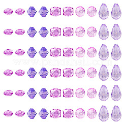 500шт 5 стиля прозрачные акриловые бусины&nbsp;TACR-TA0001-41B