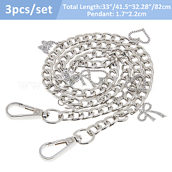 3 шт. сплав витой цепи ремень для сумки AJEW-FH00023