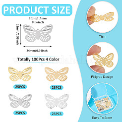 100 шт. 4 цвета железные подвески IFIN-TA0001-70