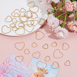 36 шт. 3 стиля 201 соединительных колец из нержавеющей стали STAS-ME0002-37