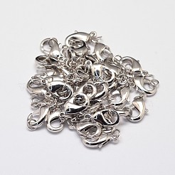 Латунные когтя омара застежками для ювелирных изделий ожерелье браслет материалы KK-I599-12mm-P-RS