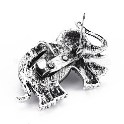 Брошь со стразами из сплава слона PALLOY-N166-001-A01-RS