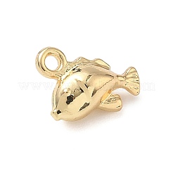 合金チャーム  ゴールドカラー  魚  8.5x11.5x5mm  穴：1.5mm&nbsp;FIND-Z101-04G-03