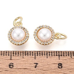 Latón micro pavimenta claro cubic zirconia encantos&nbsp;KK-N287-26G