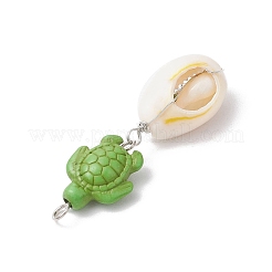 7 шт. 7 стиля подвески из натуральной ракушки каури и морской черепахи PALLOY-JF03935-02