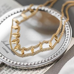 Колье-чокер с полыми ромбами из нержавеющей стали 304 FS-WGEDF7A-01