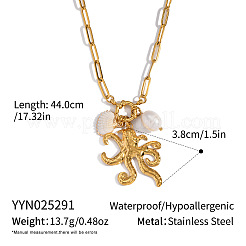 Ожерелья с подвесками в виде осьминога из нержавеющей стали 304 PQ8106