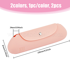 2шт 2-х цветный силиконовый мешочек для хранения косметики AJEW-HY0001-62