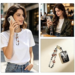 Cinghie per cellulari con perline in vetro&nbsp;HJEW-YW00561
