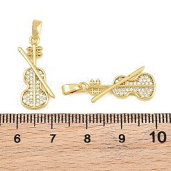 Pendenti in zirconi cubici trasparenti in micro pavè di ottone&nbsp;CU-CBABDE1-16G
