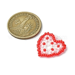 3 pz 3 colori perline di vetro a forma di cuore con pendenti a forma di fiore&nbsp;PALLOY-MZ00529