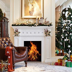 Висящая бумажная звезда&nbsp;AJEW-PH0017-15