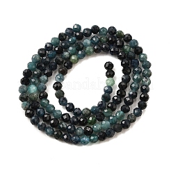 Бусы из натурального голубого турмалина G-G259-D10-3mm