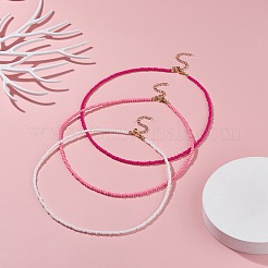 3шт набор ожерелий из стеклянных бусин NJEW-JN03827-02