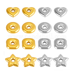 16 шт. 8 стиля 304 нержавеющая сталь разделительные бусины&nbsp;STAS-PH0006-98