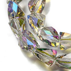Прозрачные стеклянные бусины гальваническим пряди GLAA-G116-03A-HR03