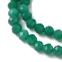 Натуральный зеленый бисер пряди оникс Агат G-C201-B02-3mm