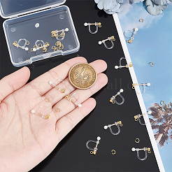 16 шт. фурнитура для сережек-клипс из нержавеющей стали 304 STAS-UN0051-64