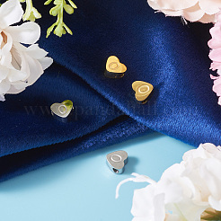 4 шт. 2-х цветные бусины из нержавеющей стали 304&nbsp;STAS-TA0002-75