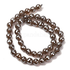 Chapelets de perles en agate naturelle électrolytique&nbsp;G-B191-A07-8mm-17